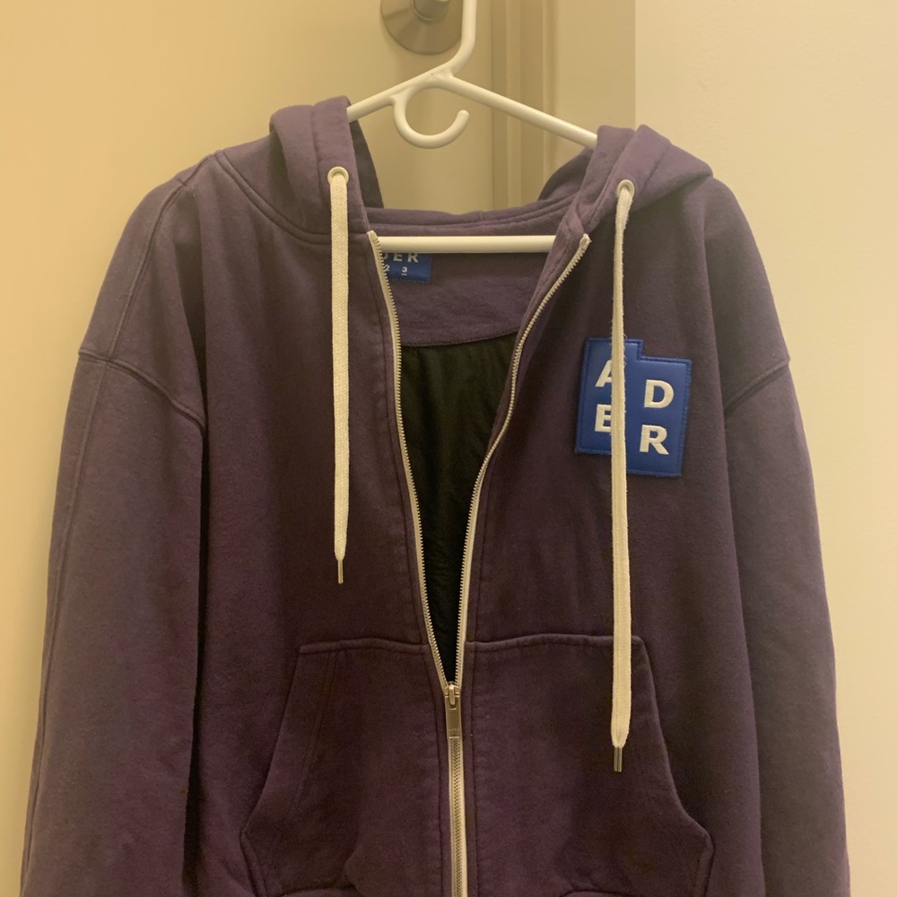 [Korean Brand] ADER ERROR Cotton Hoddie Zipped (Purple, Unisex, Size 3)